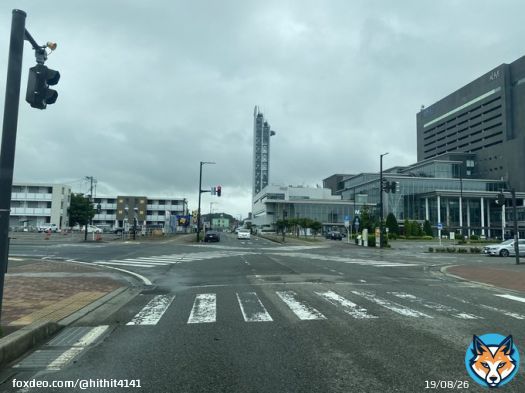 秋田駅前の様子 水が引きました！良かったです  #秋田県 #秋田市 #大雨