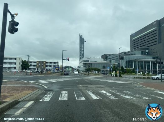 秋田駅前の様子 水が引きました！良かったです  #秋田県 #秋田市 #大雨