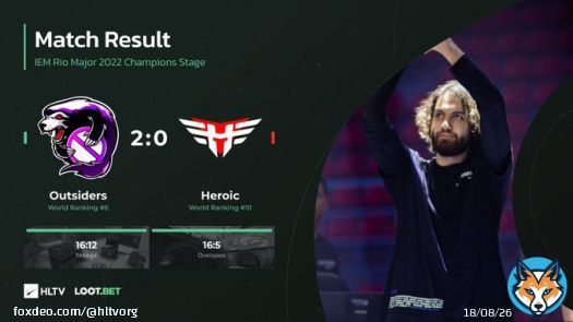 Outsiders defeat @heroicgg 2-0 to win #IEM Rio Major 2022!