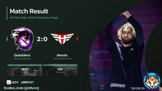 Outsiders defeat @heroicgg 2-0 to win #IEM Rio Major 2022!