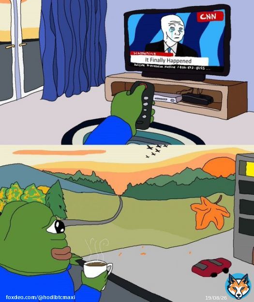 Unbothered about what's on the news because I HODL #Bitcoin.