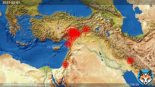 The large earthquakes in Central Turkey have caused a significant change in stress distribution throughout the region, with seismic activity down to Palestine as a result. Clearly, the region is resettling.