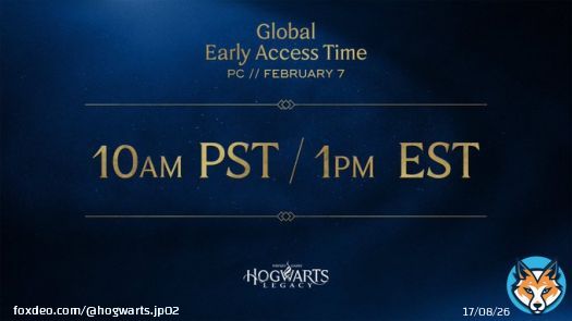 全世界でのPC プレイヤーの場合、72 時間のアーリー アクセス期間は日本時間で2月8日午前3時からスタートです！  グローバルリリース時間は、デジタル プレオーダーのもので、パケ版がいつ届くかは販売店にお問い合わせください！   #HogwartsLegacy #ホグワーツレガシー