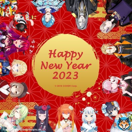 Happy New Year 2023!!  Thank you for all your support last year. We hope this coming year is great for you!  - hololive English & HOLOSTARS English  #hololiveEN #holoMyth #ProjectHOPE #holoCouncil #holoTEMPUS
