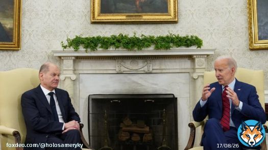 Президент США Джо Байден та канцлер Німеччини Олаф Шольц обговорюють війну Росії проти України за зачиненими дверима у Вашингтоні у п'ятницю, 3 березня