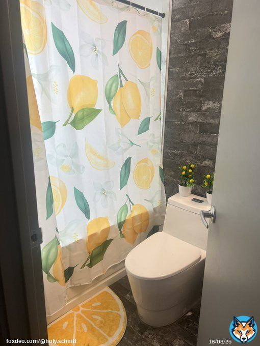 I come from a very long line of women who believe bathrooms should have a theme and so behold: lemon bathroom