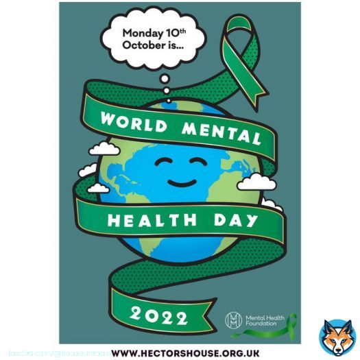 The theme of 2022's World Mental Health Day, is 'Make mental health & wellbeing for all a global priority'.  It is also a chance to talk about mental health in general, how we need to look after it, & how important it is to talk about things gs & get help if you are struggling.
