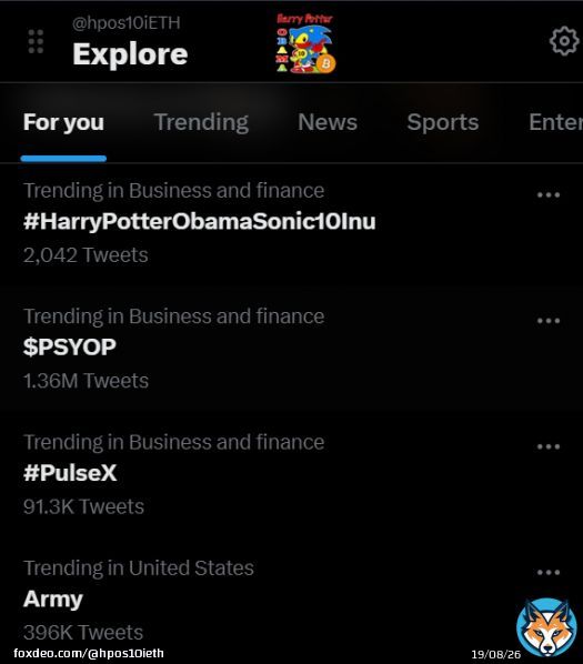 HarryPotterObamaSonic10Inu (Ticker: BITCOIN) is now trending world wide on Twitter in the 'Business and Finance' topic.  #HPOS10I #HarryPotterObamaSonic10Inu #WelcomeToTheNextLevel