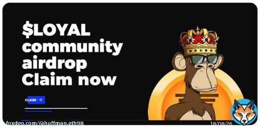 The $LOYAL #Airdrop is live!  CLAIM YOUR TOKENS NOW       #Ethereum $XRP #Airdrops $SOL #MEXC #Arbitrum #NFTs #Giveaways Tether #cryptopunks $ADA Suiswap $PSYOP #LOYAL #Binance $ben #Web3 Matic #CryptoNews $BLUE Cardano #BTC Bitcoin USD