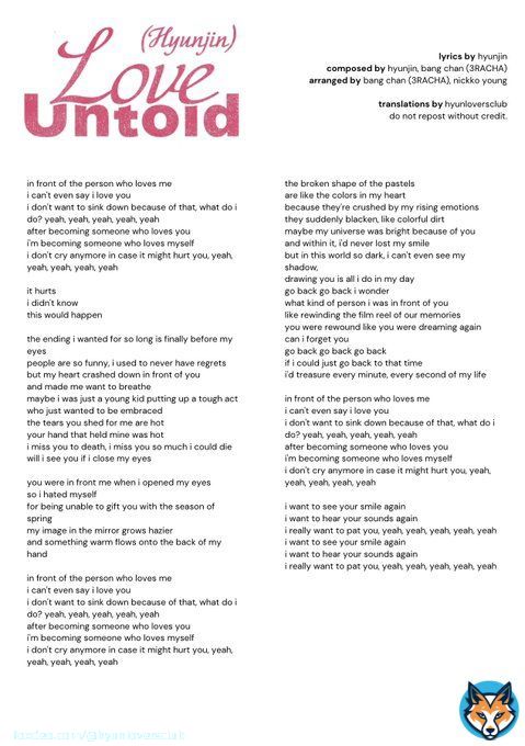 #HYUNJIN <LOVE UNTOLD> FULL ENGLISH LYRICS #현진 #스트레이키즈 #StrayKids #SKZREPLAY