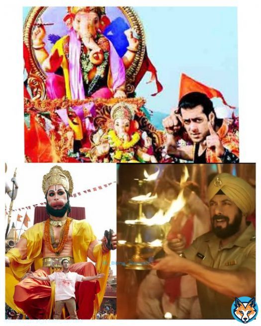 The most secular actor of India   #SalmanKhan????   Reel life                     Real life