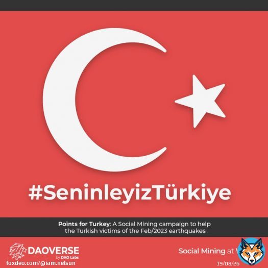 We sympathize with our Turkish brothers who are victims of the tremendous earthquake rocking cities in Turkey and Syria.  @TheDAOLabs and the entire #DAOVERSE socialmining community are with you in this trying times. #SeninleyizT&uuml;rkiye  @renoomokri @MemPeaceJustice Web3 social