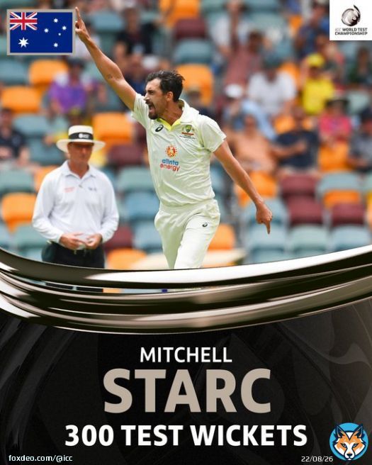 A magnificent milestone for Australia quick Mitchell Starc   #AUSvSA | #WTC23