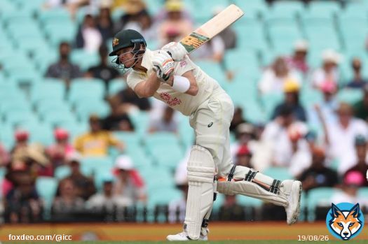 Steve Smith departs soon after bringing up his hundred.  Watch #AUSvSA LIVE on  (in select regions)   #WTC23 |