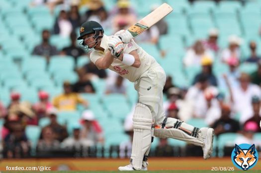 Steve Smith departs soon after bringing up his hundred.  Watch #AUSvSA LIVE on  (in select regions)   #WTC23 |