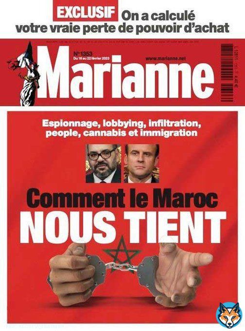 إتهامات مجلة 'ماريان' الفرنسية #Mariannne لِ #المغرب : -تغلغل المخابرات المغربية داخل #فرنسا  -استخدام ورقة الهجرة والمخدرات، -التأثير بواسطة الجالية المغربية، -استغلال النفوذ المغربي في #إفريقيا  إذا كان هذا صحيحا،فإن هيبة الدولة الفرنسية إلى زوال. . ماذا وراء هذه الحملة المسعورة؟