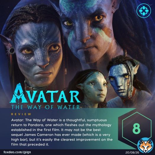 Avatar: The Way of Water is nothing short of a good old-fashioned James Cameron blockbuster, full of filmmaking spectacle and heart.   Our review: