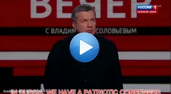 Vladimir Solovyev has produced at least 9 children with God knows how many women. Here's a sample of the work this clown does for his Dear Leader on a daily basis.