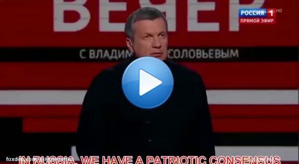 Vladimir Solovyev has produced at least 9 children with God knows how many women. Here's a sample of the work this clown does for his Dear Leader on a daily basis.