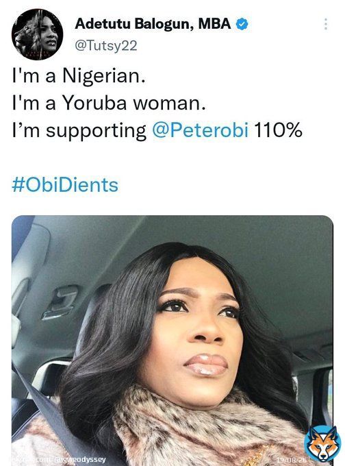Adetutu Balogun started this trend on Twitter. Now, it's gone viral and Obidients from all parts of Nigeria are choking the enemies with it.  #SaiObi  Fake News Yusuf Alabi Mbaka Yoruba Man Peter Gregory Obi Anambra Festus Oba of Benin Qudus Ebuka #OObidientMovement