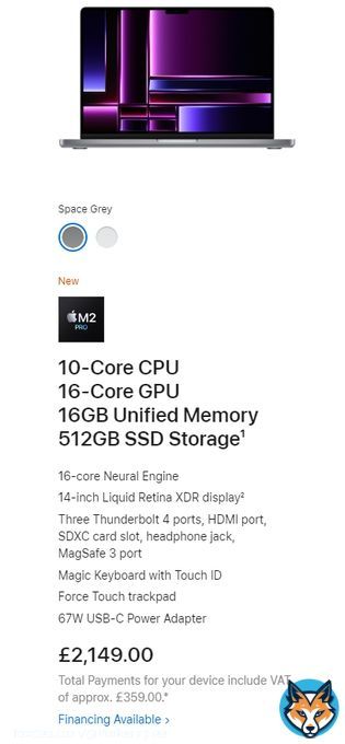 WOW! for &pound;100 more you can get a Dell XPS 15' with double the Ram, double the storage and 4K screen with better graphics. Apple sheep are dumb AF. #Apple #MacBookPro #Windows11 #dell