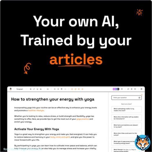 Stop using ChatGPT, Jasper or any generic AI to write articles.  I built an AI editor that trains itself on your published articles.  The result? An immediate upgrade over these generic tools.  Don't believe me? Try it for free...