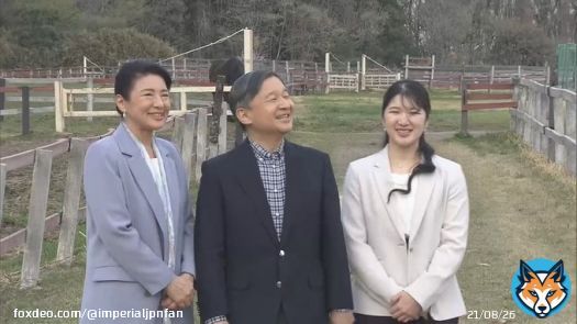 An aide shared some details of Emperor Naruhito's family retreat at the Imperial Stock Farm. - harvesting asparagus, bamboo, etc. with staff - Princess Aiko named a newborn female calf 'Rainbow' - visited the animal memorial, offering food and flowerwers