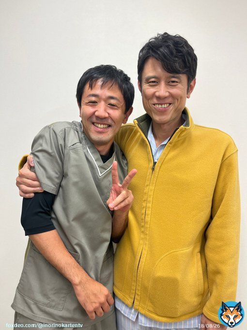 #祈りのカルテ ついに最終回 12/17(土)夜10時放送  ＼あと3日／  研修医チームの面々に 最終回で初めて会った 広瀬さんこと #原田泰造 さん  撮影の合間に&hellip;ぎゅっ  #嬉しくて思わずピース濱津さん #少し照れながらも嬉しそうなYUさん #広瀬さんのぎゅっとシリーズ #濱津隆之 #YU #楊宇騰
