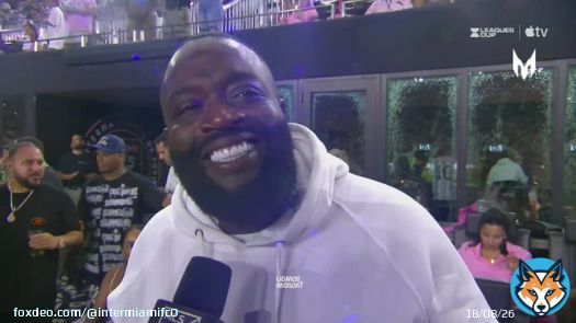Rick Ross:  'This is the first football game i come for. The atmosphere is great. We support David Beckham and we welcome Leo Messi. It's a pleasure to be here..A special moment for Miami' #InterMiamiCF