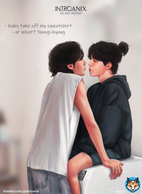 - baby take off my sweatshirt - or what? Yoongi-hyung   #yoonmin