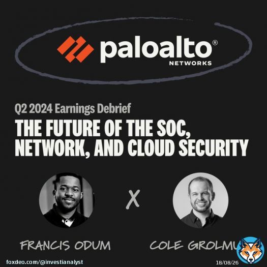 Palo Alto Networks recently became the first $100B cybersecurity company. What is next now?  @colegrolmus of Strategy of Security and I are excited to be hosting a webinar next week right after Palo Alto releases their earnings report. This is their first report after hitting&hellip;Show more