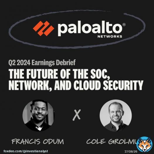 Palo Alto Networks recently became the first $100B cybersecurity company. What is next now?  @colegrolmus of Strategy of Security and I are excited to be hosting a webinar next week right after Palo Alto releases their earnings report. This is their first report after hitting&hellip;Show more