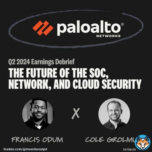 Palo Alto Networks recently became the first $100B cybersecurity company. What is next now?  @colegrolmus of Strategy of Security and I are excited to be hosting a webinar next week right after Palo Alto releases their earnings report. This is their first report after hitting&hellip;Show more