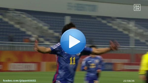 【#ゴール速報 】 #坂本一彩(19/岡山)が決勝点となる先制点 \u27a5U20 #アジアカップ 初得点  アシストはC大阪の最年少出場記録保持者の #北野颯太(18)*  54分：#サッカー日本代表 1-0 #ヨルダン代表   後半に得点する事が多い #U20日本代表   #JPNvJOR #AFCU20