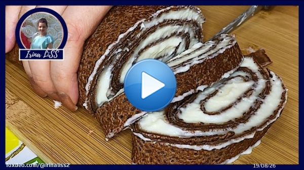 Блинный шоколадный рулет: Самый вкусный рецепт рулета из блинов с начинк...  via @YouTube