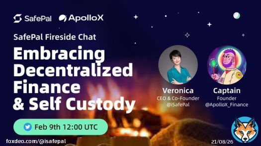 DeFi Fireside AMA #TwitterSpace with @ApolloX_Finance  Comment below with your questions for Feb 9th 12:00 UTC  $100 in APX up for grabs  - $10 each for 5 lucky users who RT & like - $10 each for 5 users selected for Live Q&A  Set a reminder: