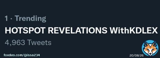 Top spot again  HOTSPOT REVELATIONS WithKDLEX