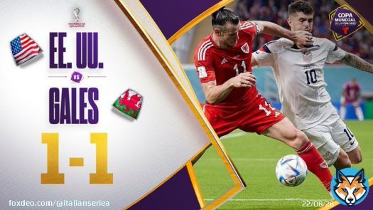 Click the video to watch   USA 1 - 1 Wales  on Monday 21 November 2022    Goals: 36' Timothy Weah (U), 82' Gareth Bale (W)(pen)      @USMNT @Cymru