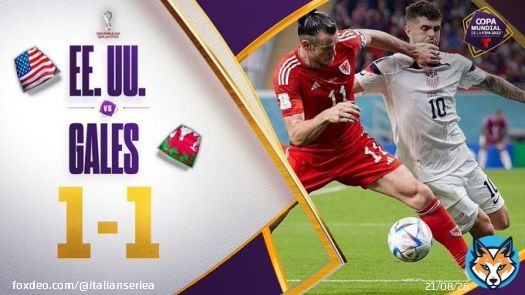 Click the video to watch   USA 1 - 1 Wales  on Monday 21 November 2022    Goals: 36' Timothy Weah (U), 82' Gareth Bale (W)(pen)      @USMNT @Cymru