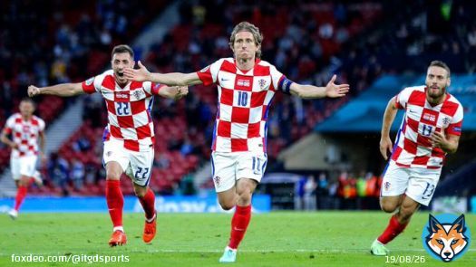 #LukaModric is now Croatia's youngest and oldest #EURO goalscorer.   #EURO2020 #CroatiavsScotland #EnglandvsCzech #Sterling
