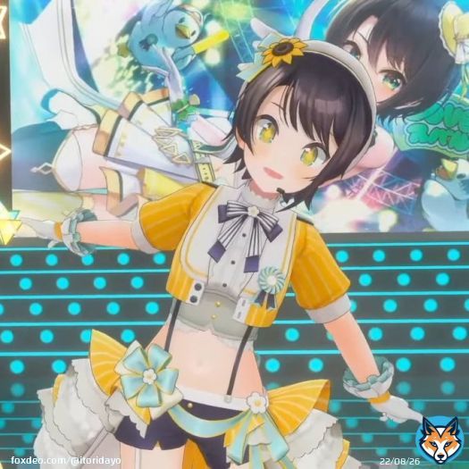 Subaru new outfit!! Yellow is her color  #大空スバル４周年
