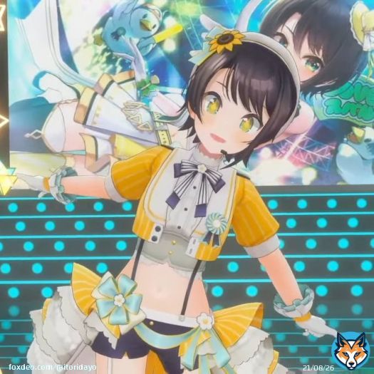 Subaru new outfit!! Yellow is her color  #大空スバル４周年