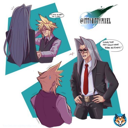 Ya Cloud&hellip; learn to use Outlook jeez   #FinalFantasy #FinalFantasy7Remake #FF7 #FF7R #FFVII #Sephiroth #cloudstrife #fanart #FinalFantasyVII