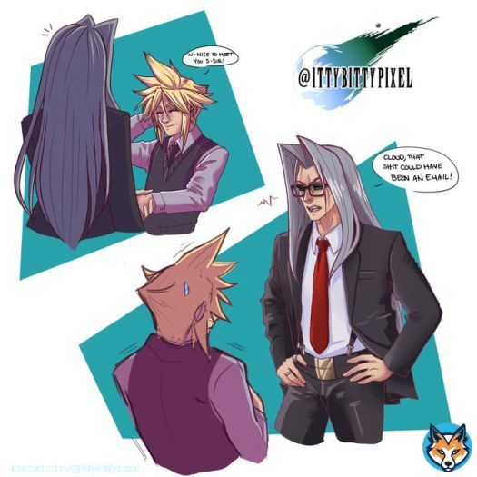Ya Cloud&hellip; learn to use Outlook jeez   #FinalFantasy #FinalFantasy7Remake #FF7 #FF7R #FFVII #Sephiroth #cloudstrife #fanart #FinalFantasyVII