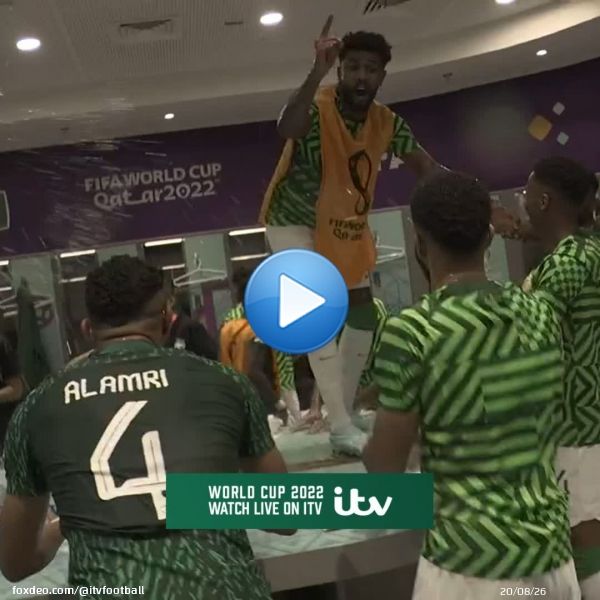 Look at these scenes in the Saudia Arabia dressing room!   These celebrations might go on for an hour or two...