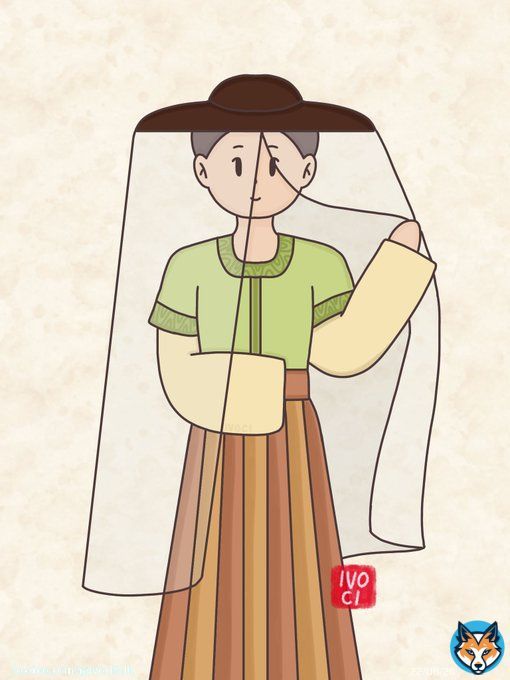 Mili 羃䍦, Chinese Clothing Hanfu Face Veil  Mili (羃䍦 ; m&igrave; l&iacute;) is a unique ancient hat, mainly used to cover the face and body.  More:   #Hanfu #漢服 #digitalart #procreate #painting #art #TraditionalDress #绘画 #汉服