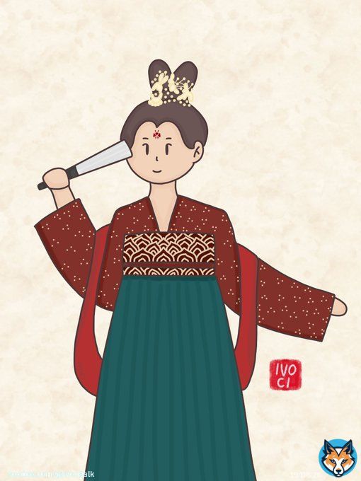 Type of Sleeves in Hanfu  Sleeves in hanfu (Mei 袂), are various and unique in shape.  From different dynasties, various kinds of sleeves were developed, and each has its characteristics.  #Hanfu #漢服 #digitalart #procreate #painting #art #TraditionalDress #绘画 #汉服