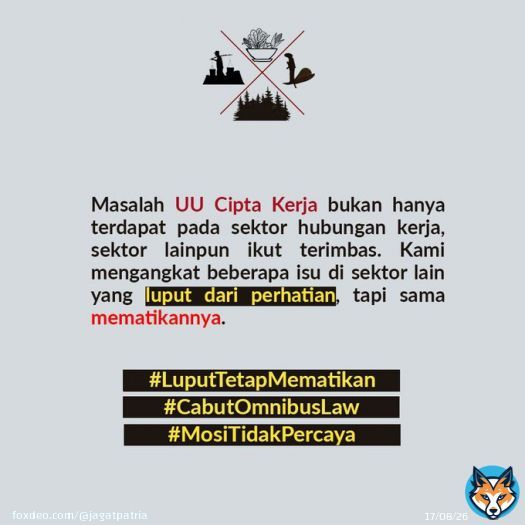 #TolakOmnibuslawDPR #JegalOmnibusLaw #JEGALSAMPAIBATAL #JegalSampaiGagal #LuputTapiMematikan #CabutOmnibuslaw #MosiTidakPercaya