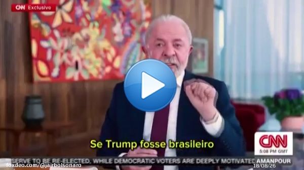 - Lula said on CNN International that if @realDonaldTrump were Brazilian, he would also be on trial - and perhaps even imprisoned.