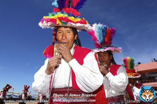 Suri sikuris #dancers on #Taquile Island in Lake #Titicaca #Peru. Available as prints and on products here:  #BuyIntoArt #FindArtThisSummer #festival #dance #peruvianculture #folklore #indigenouspeople #NativeAmerican #traditionaldress #panpipes #mus